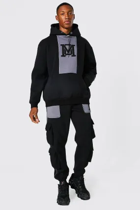 Oversized Man Applique Cargo Tracksuit