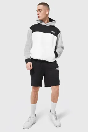 Oversized Ofcl Colour Block  Short Tracksuit