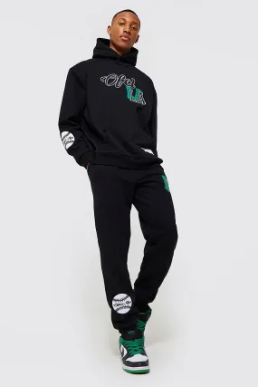 Oversized Ofcl La Varsity Hooded Tracksuit | boohooMAN UK