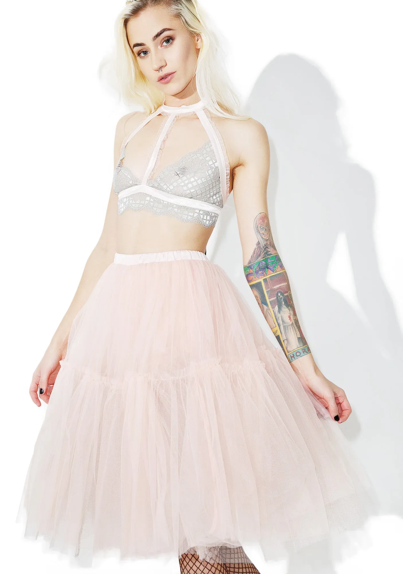 Palatial Sheer Tulle Skirt-