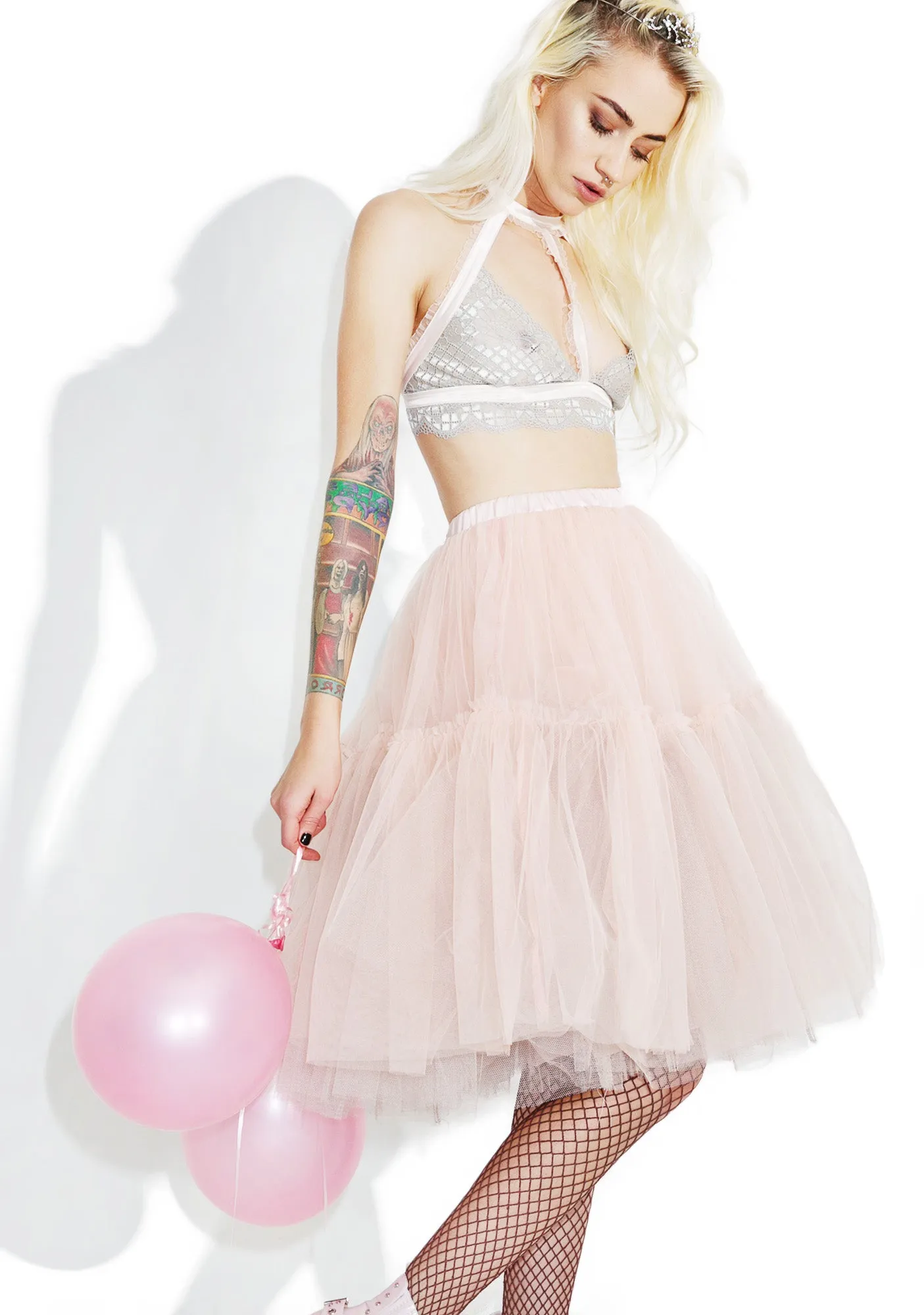 Palatial Sheer Tulle Skirt-