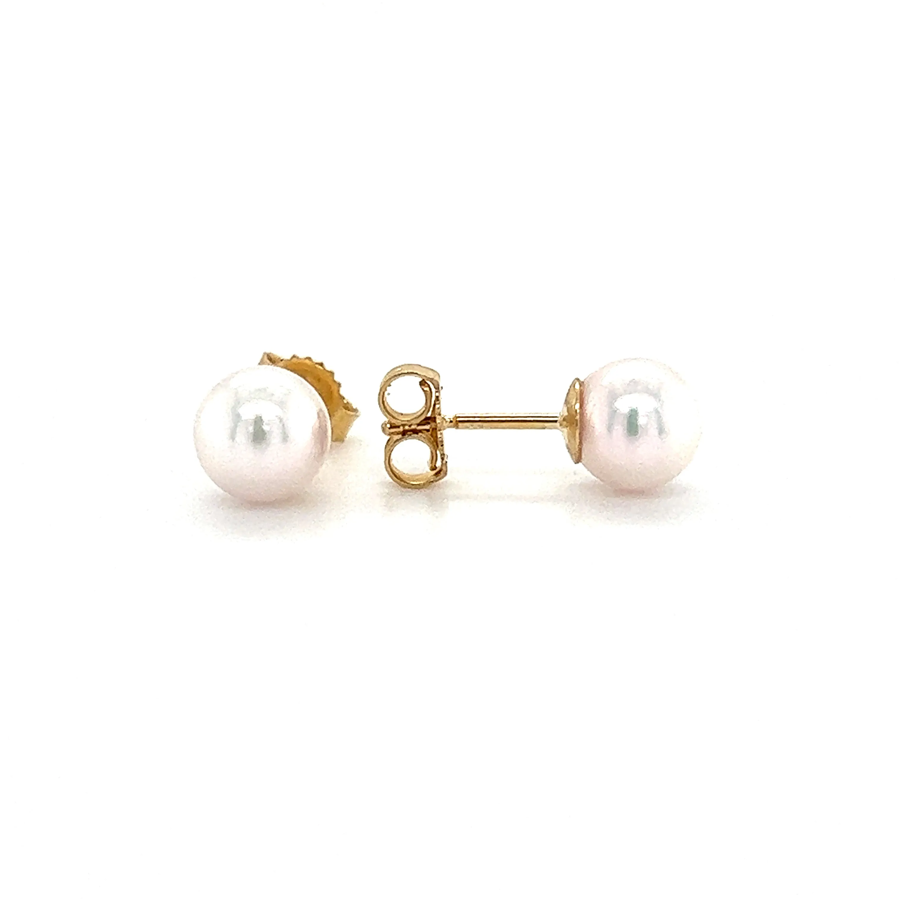 Pearl 6mm Stud Earrings in 14K Gold