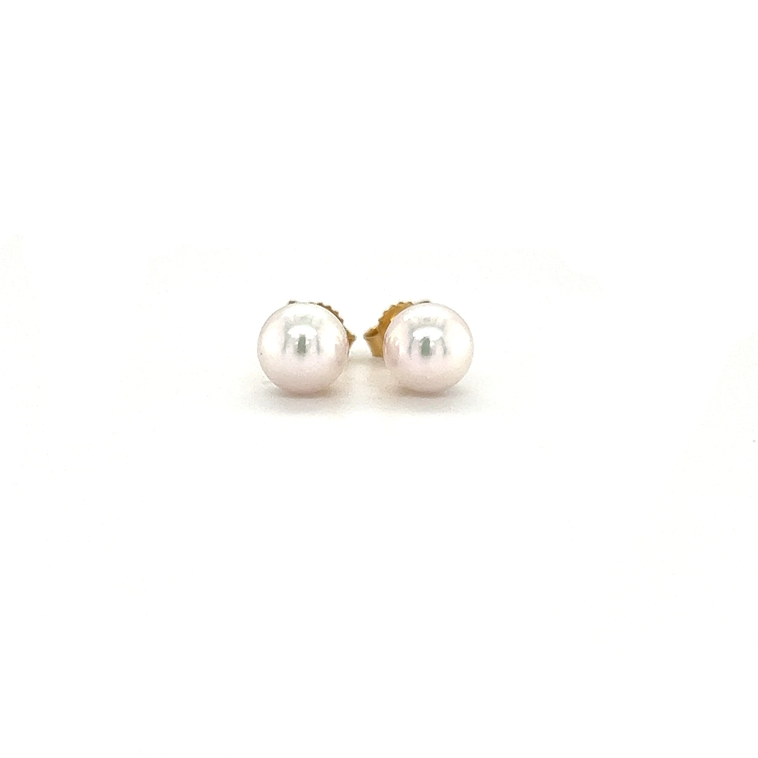 Pearl 6mm Stud Earrings in 14K Gold