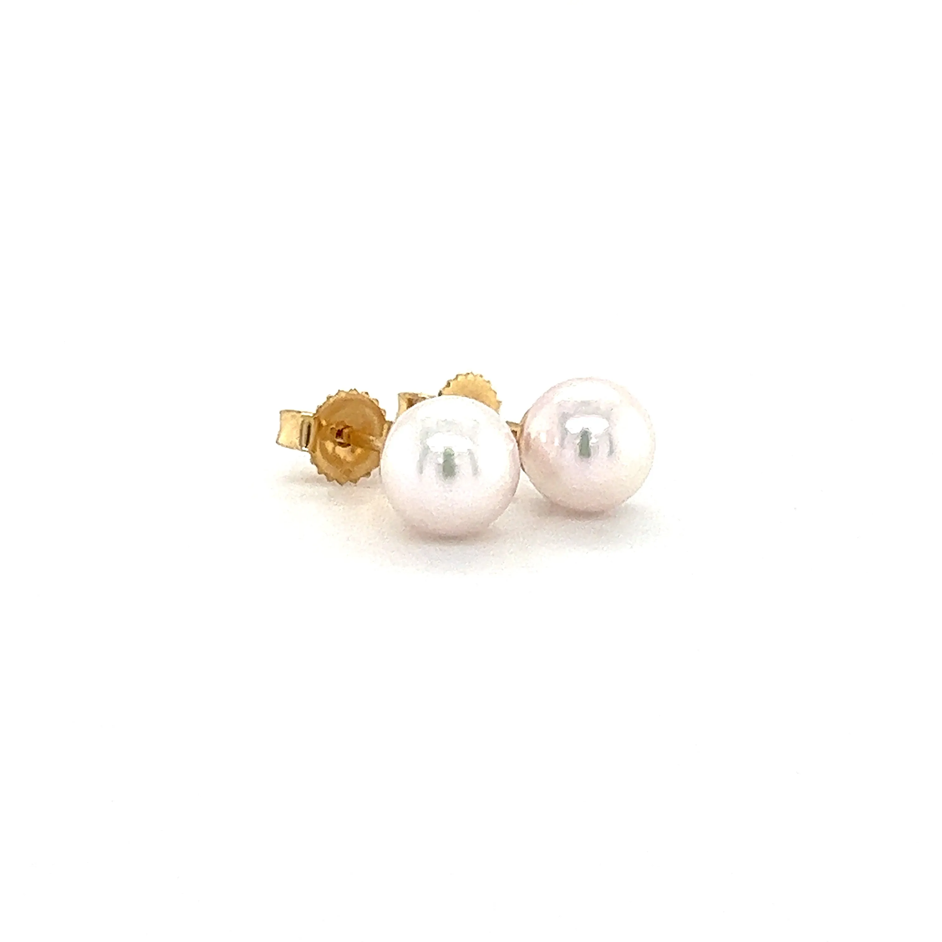 Pearl 6mm Stud Earrings in 14K Gold