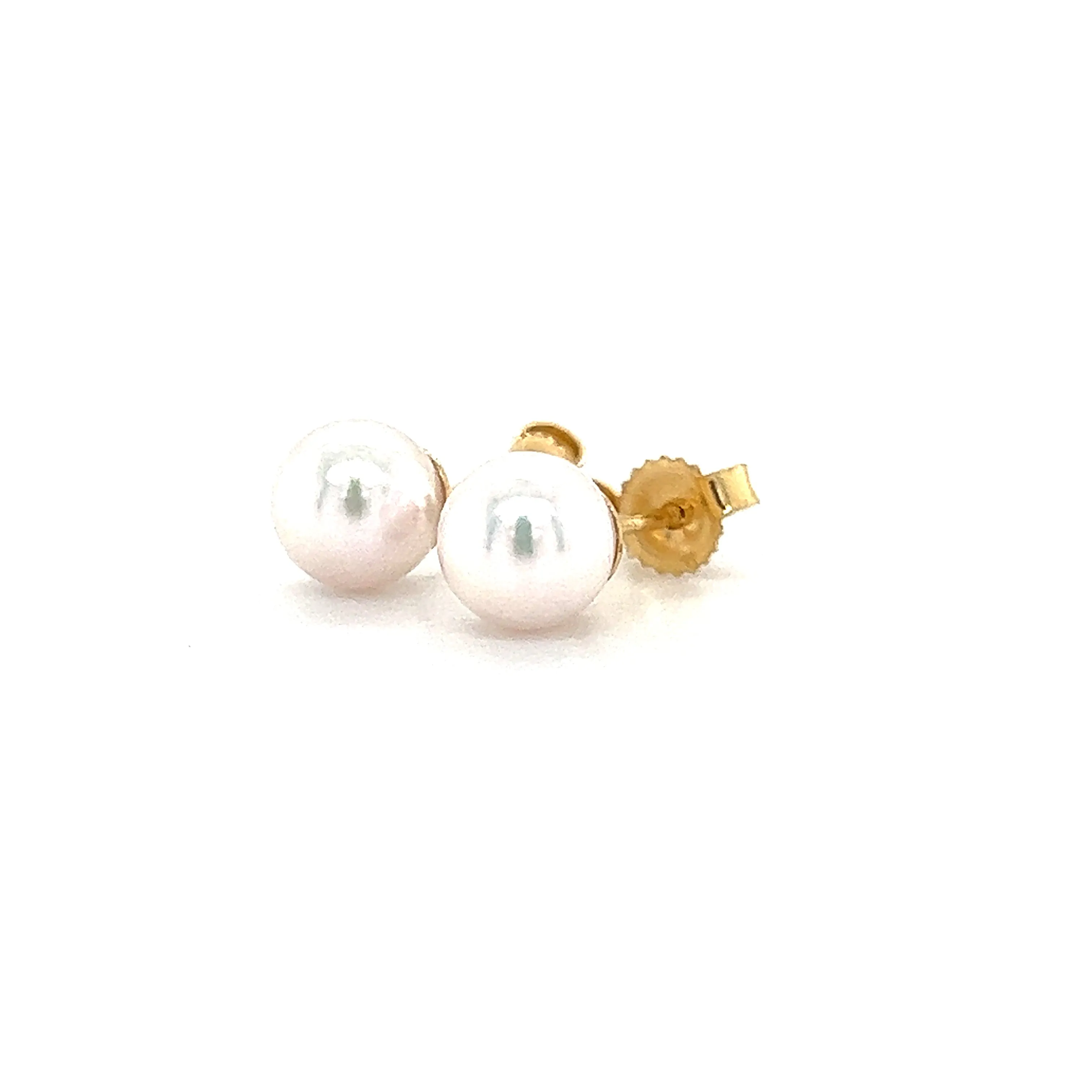 Pearl 6mm Stud Earrings in 14K Gold