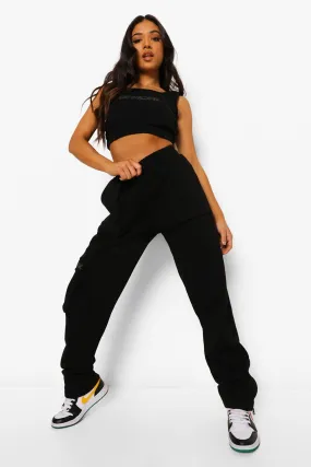 Petite Pocket Detail Jogger & Crop Tracksuit