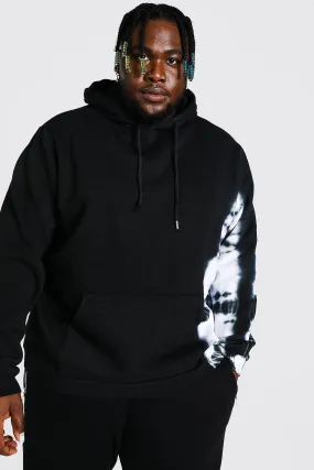 Plus Tie Dye Side Placement Hoodie | boohooMAN UK