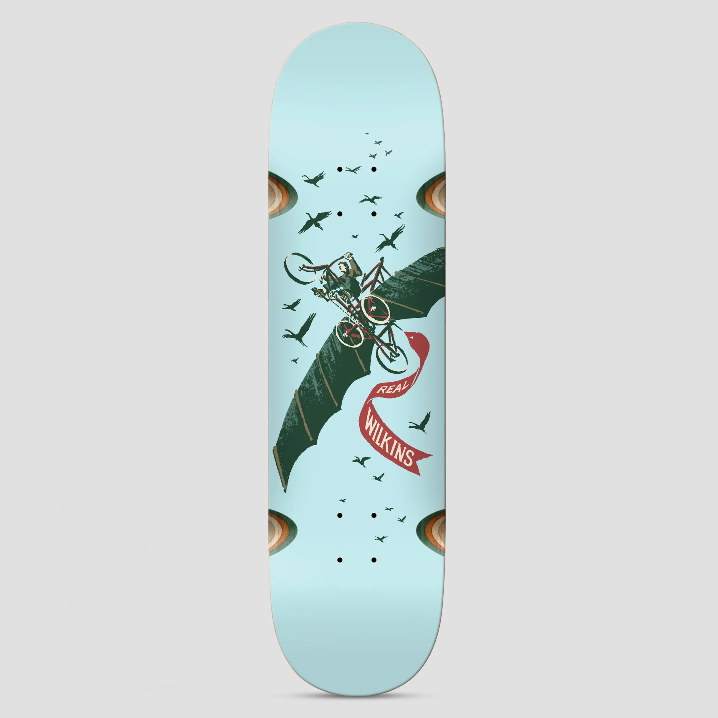 Real 8.75 Wilkins Transport Light Blue Skateboard Deck