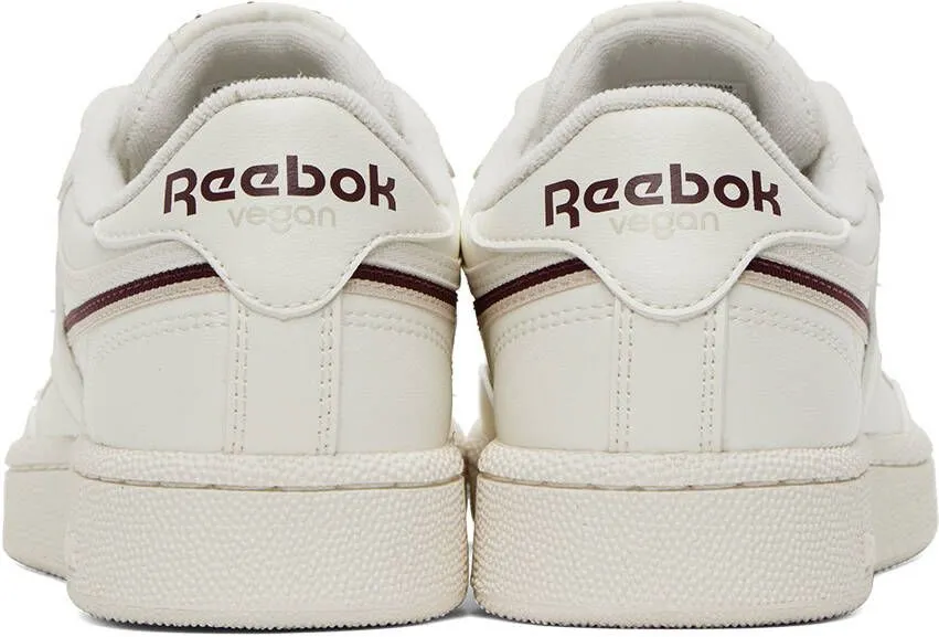 Reebok Classics Off-White & Burgundy Club C 85 Sneakers