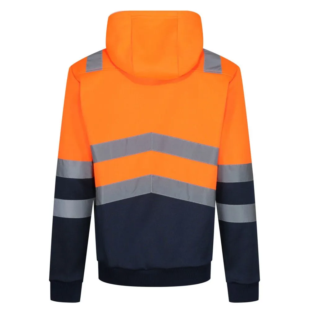 Regatta Professional Mens Hi Vis Reflective Over Head Hoodie