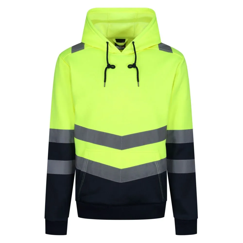 Regatta Professional Mens Hi Vis Reflective Over Head Hoodie