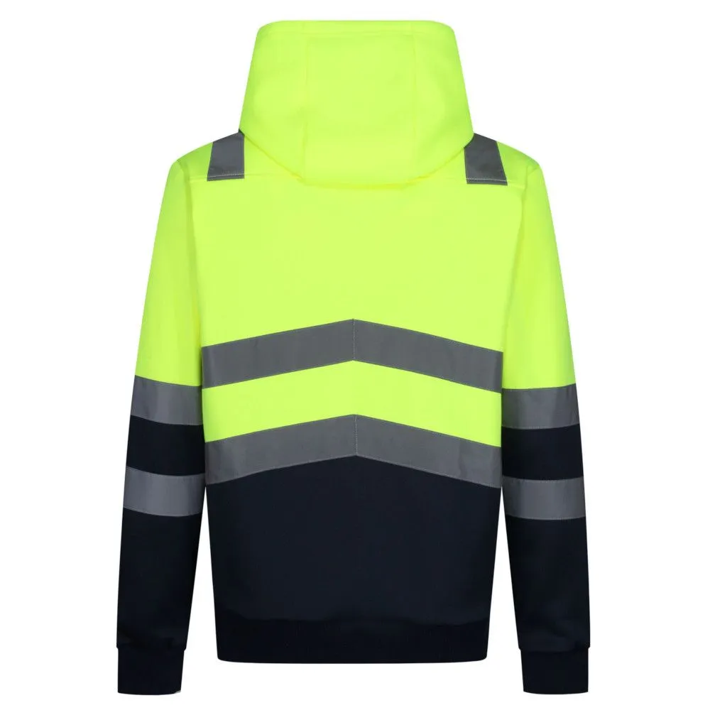 Regatta Professional Mens Hi Vis Reflective Over Head Hoodie