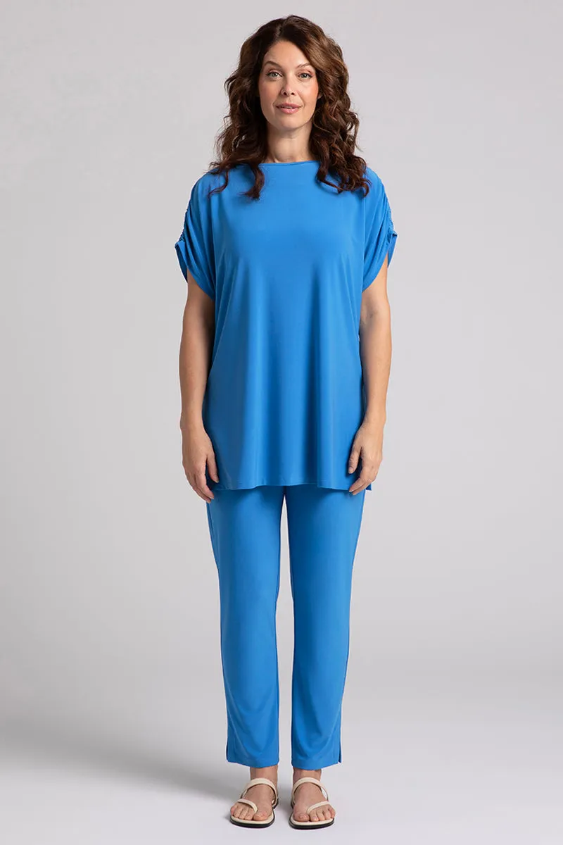 Revelry Tunic with Ruched Shoulder | Marine