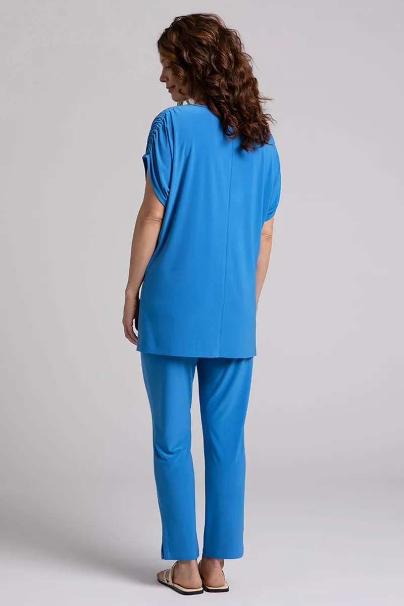 Revelry Tunic with Ruched Shoulder | Marine