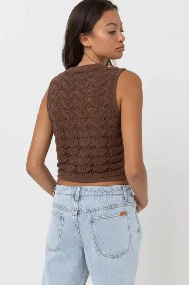 Rhythm Sunny Knit Vest - Chocolate