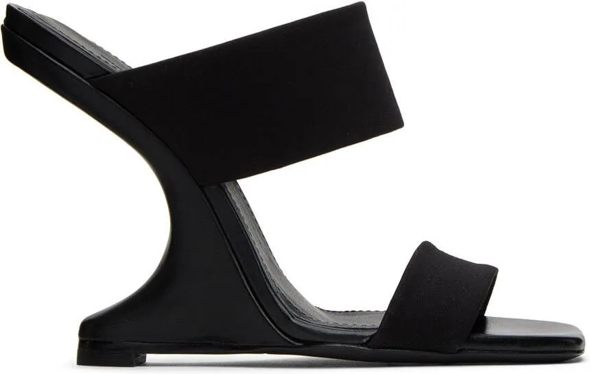 Rick Owens Lilies Black Cantileaver 11 Heeled Sandals