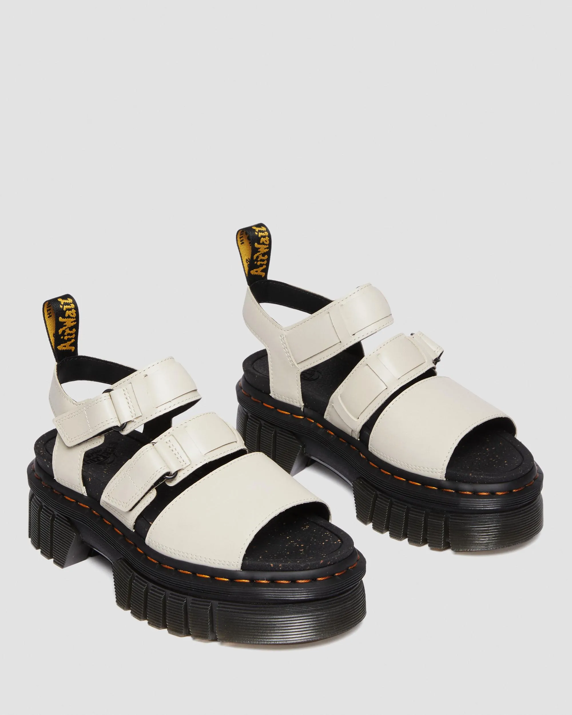 Ricki Nappa Lux Leather 3-Strap Platform Sandals