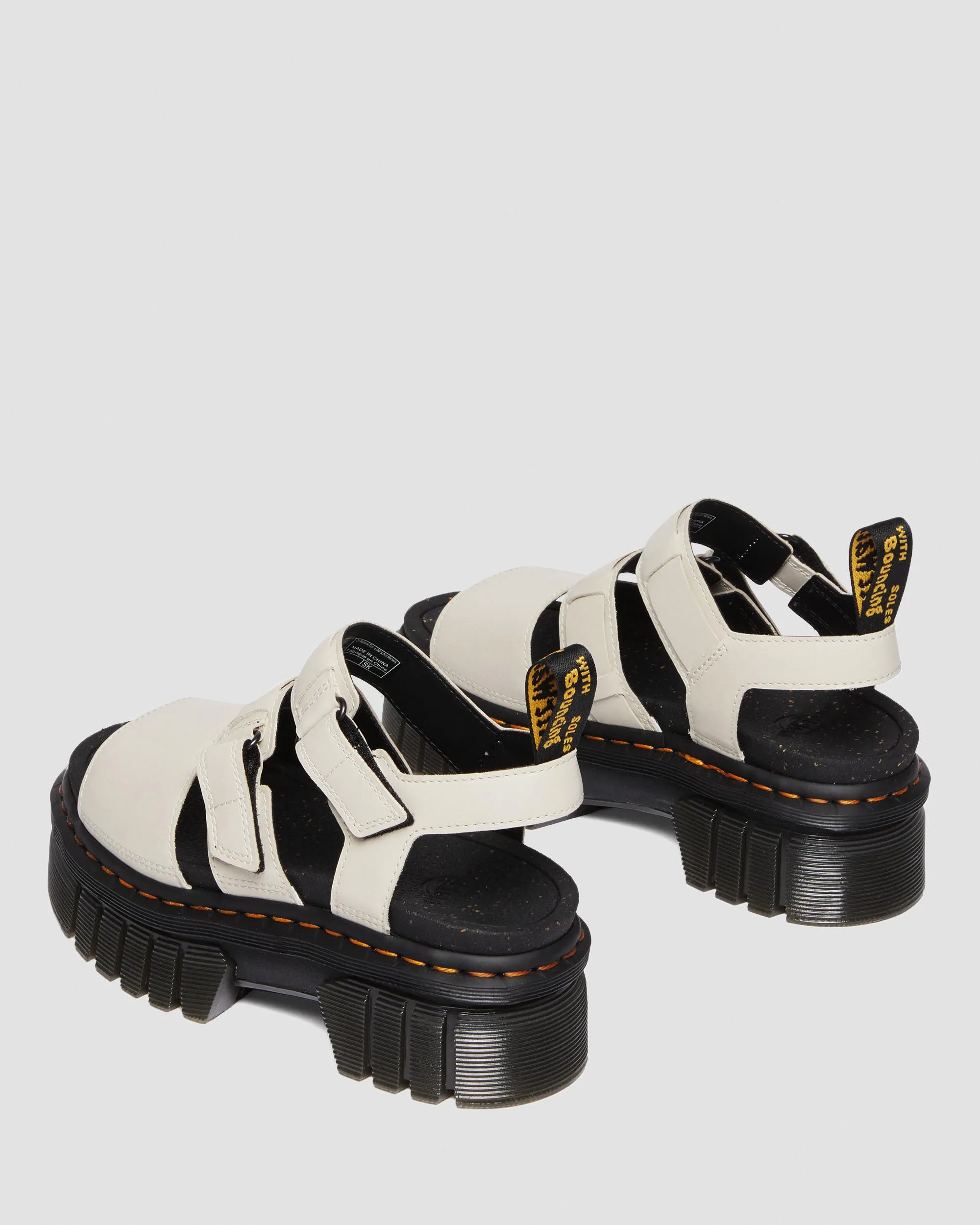 Ricki Nappa Lux Leather 3-Strap Platform Sandals