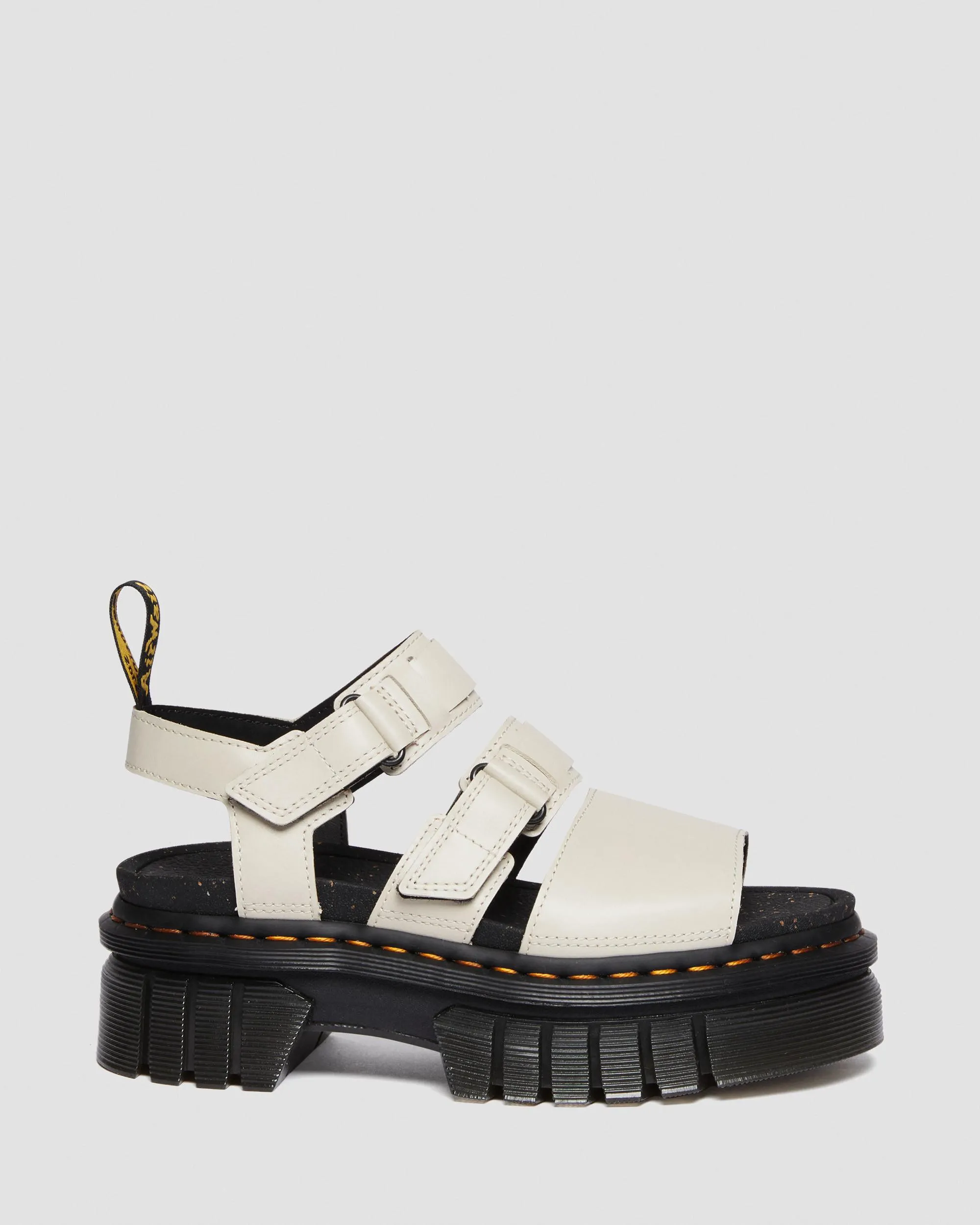 Ricki Nappa Lux Leather 3-Strap Platform Sandals