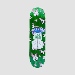 Ripndip Overthinking Skateboard Deck Green - 8"