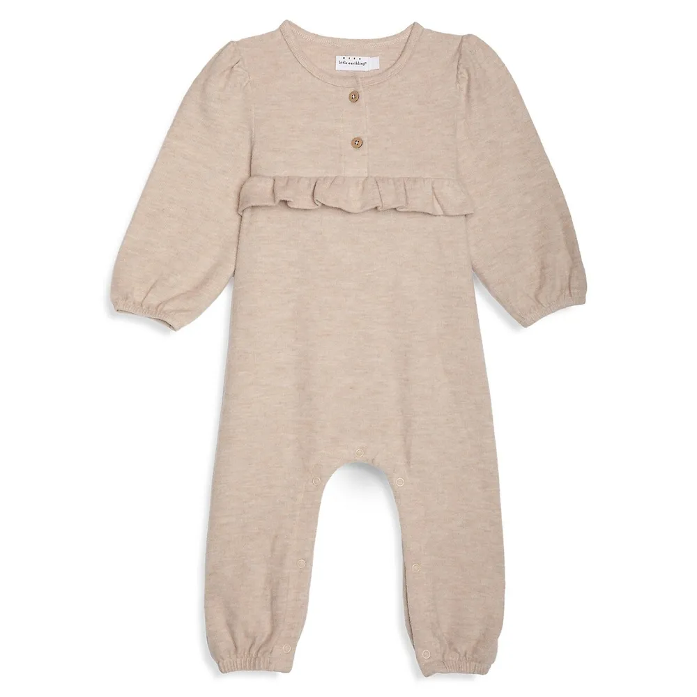 RISE LITTLE EARTHLING Baby Girl's Play Cozy Romper