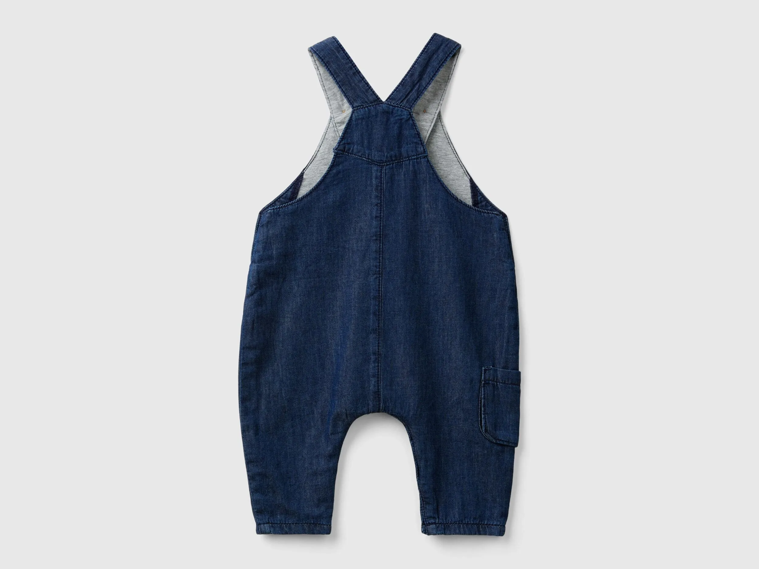 Romper made of chambray - Blue | Benetton