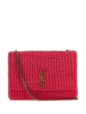 Saint Laurent Kate raffia shoulder bag - Pink