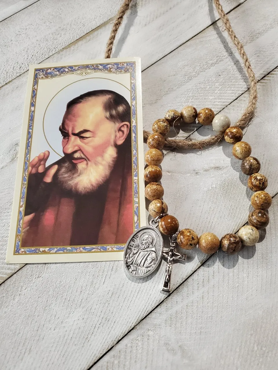 Saint Pio Bracelet And Prayer Card (35% off)