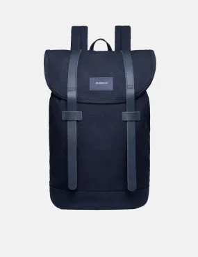 Sandqvist Stig Backpack (Canvas) - Navy Blue/Navy Blue