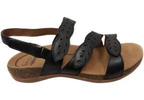 Scholl Orthaheel Able II Womens Comfortable Supportive Leather Sandals