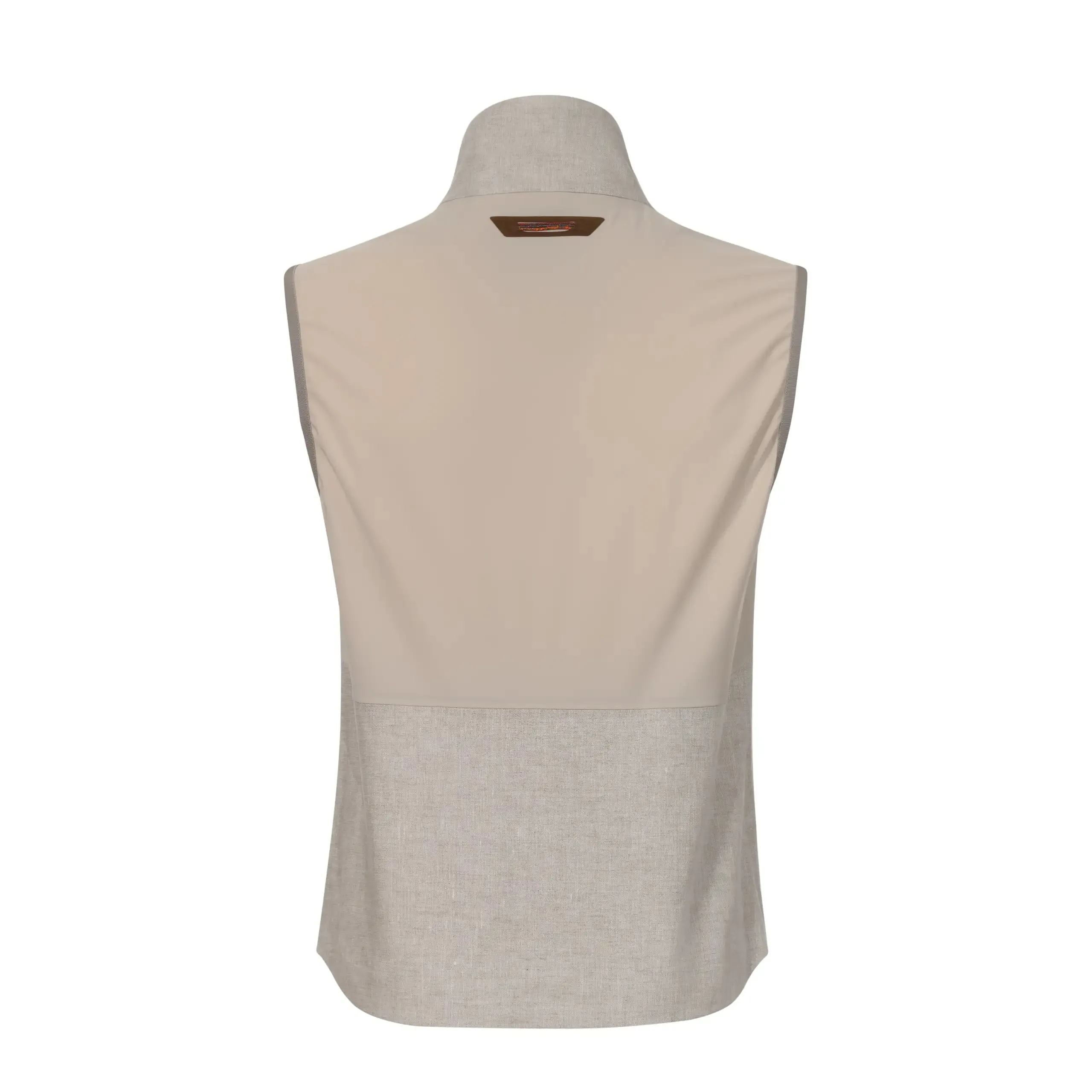  Sease V-8 3 Layers Linen Vest in Beige