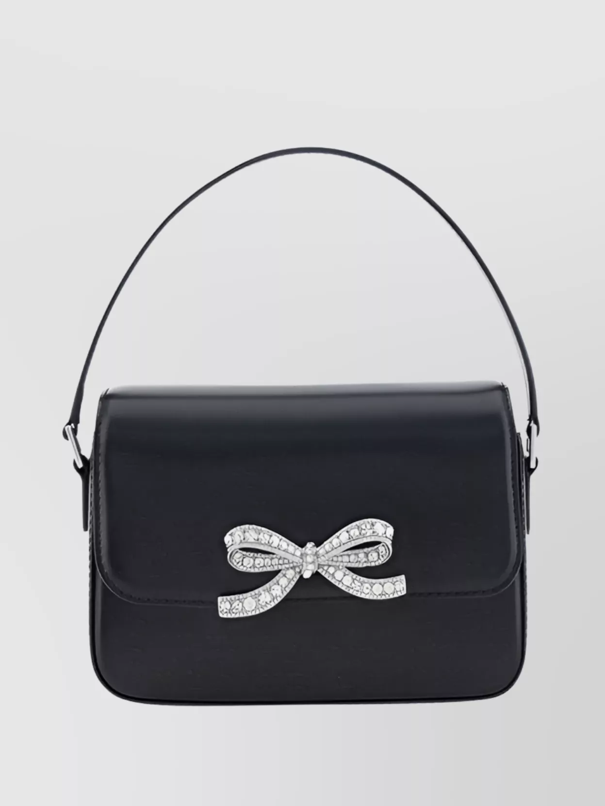 Self-Portrait   Glitter bow flap shoulder bag