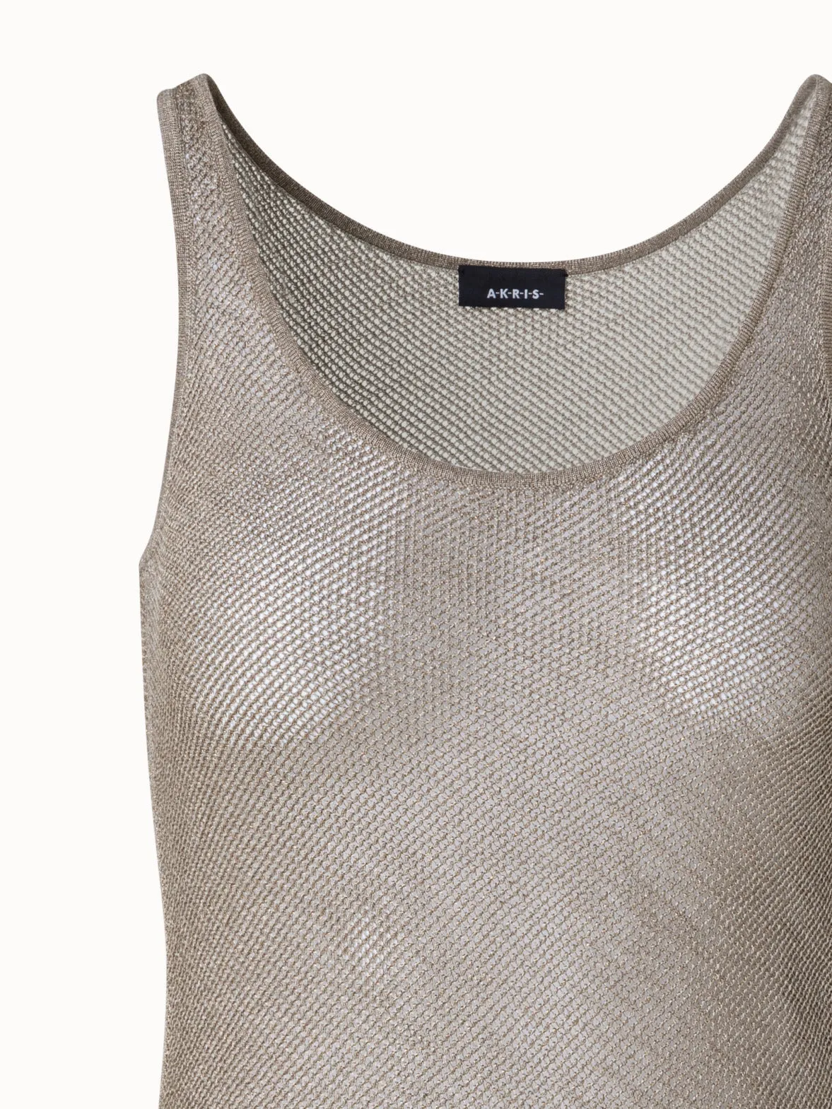 Sheer Silk Mesh Knit Tank