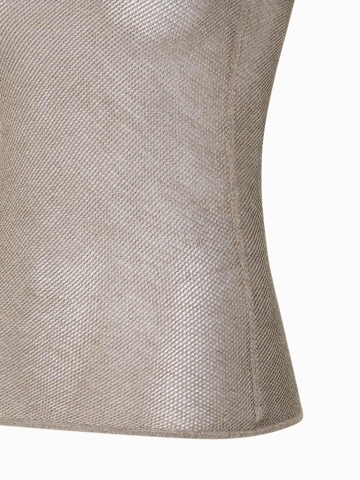 Sheer Silk Mesh Knit Tank