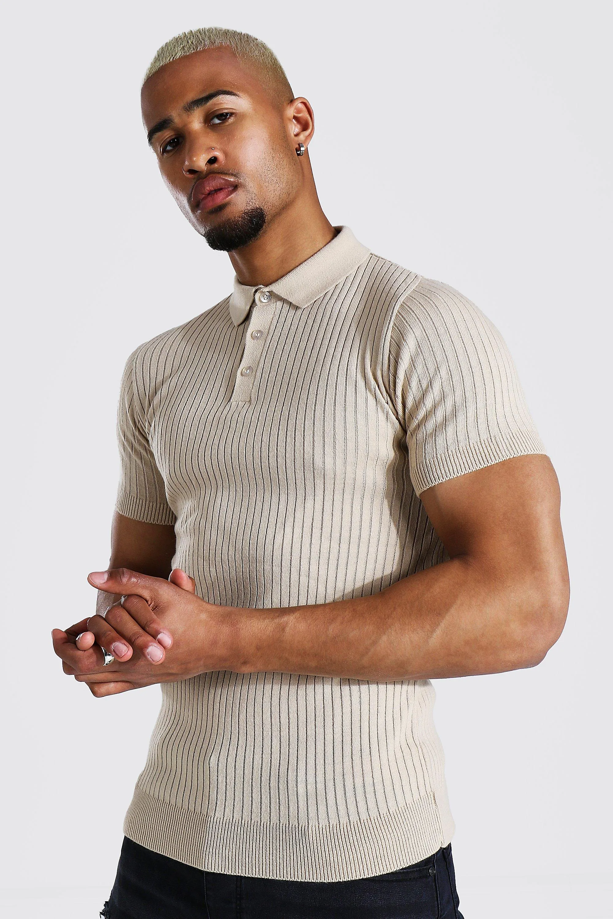 Short Sleeve Knitted Polo