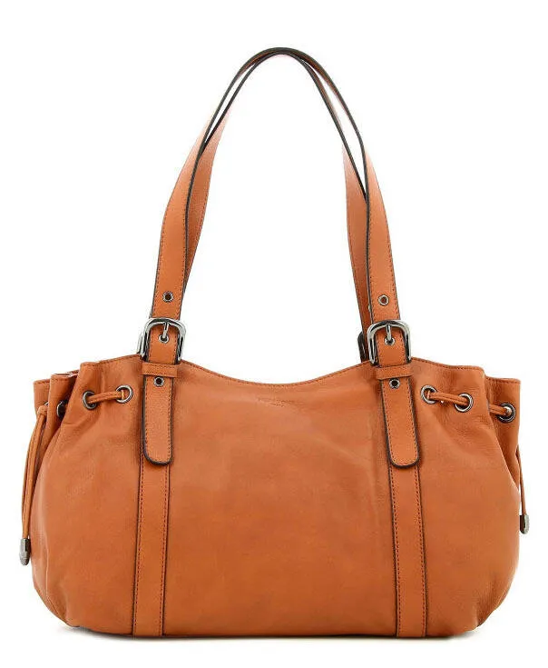 Shoulder bag 2 handles leather cowhide 415367