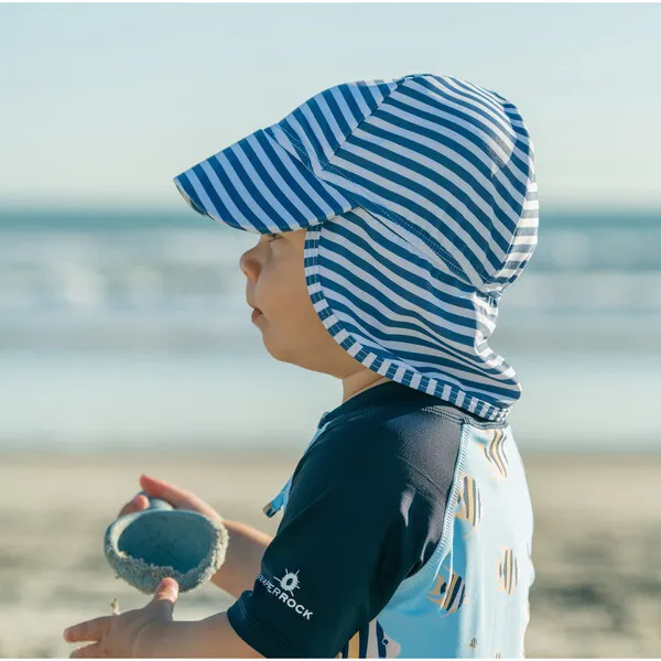 Snapper Rock Denim Stripe Floating Flap Hat