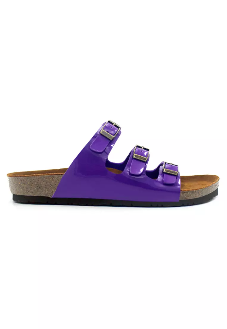 SoleSimple Ely - Glossy Purple Sandals & Flip Flops