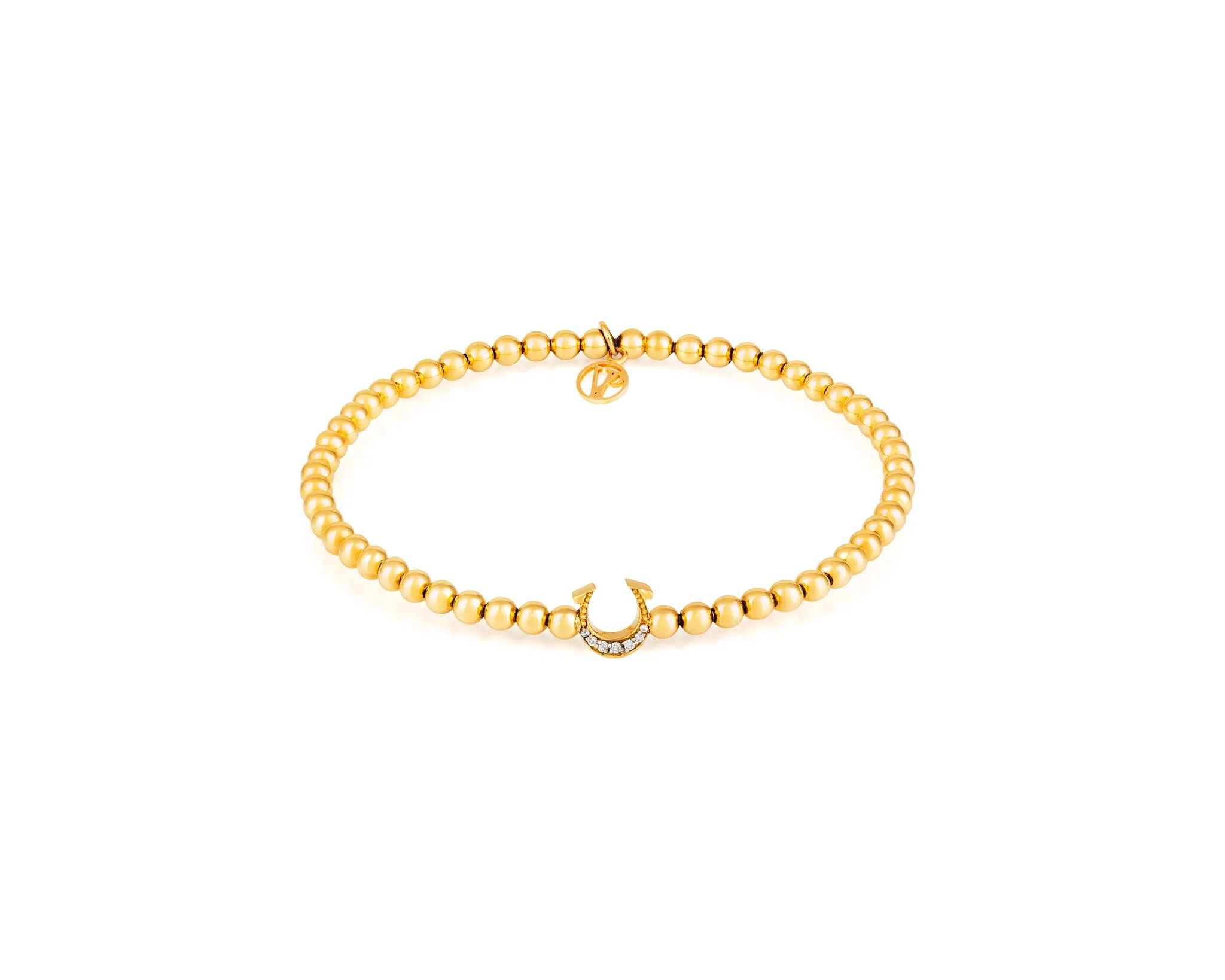 Stirata Horseshoe Bracelet .05ct Dia 18kt Gold