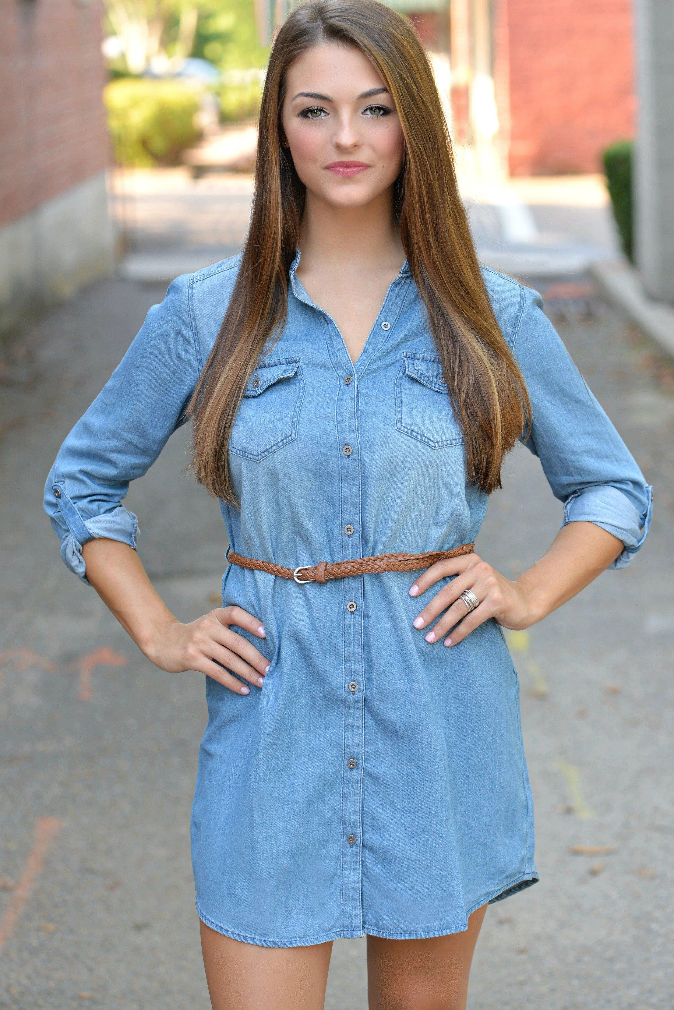 Stress Less Denim Tunic Dress