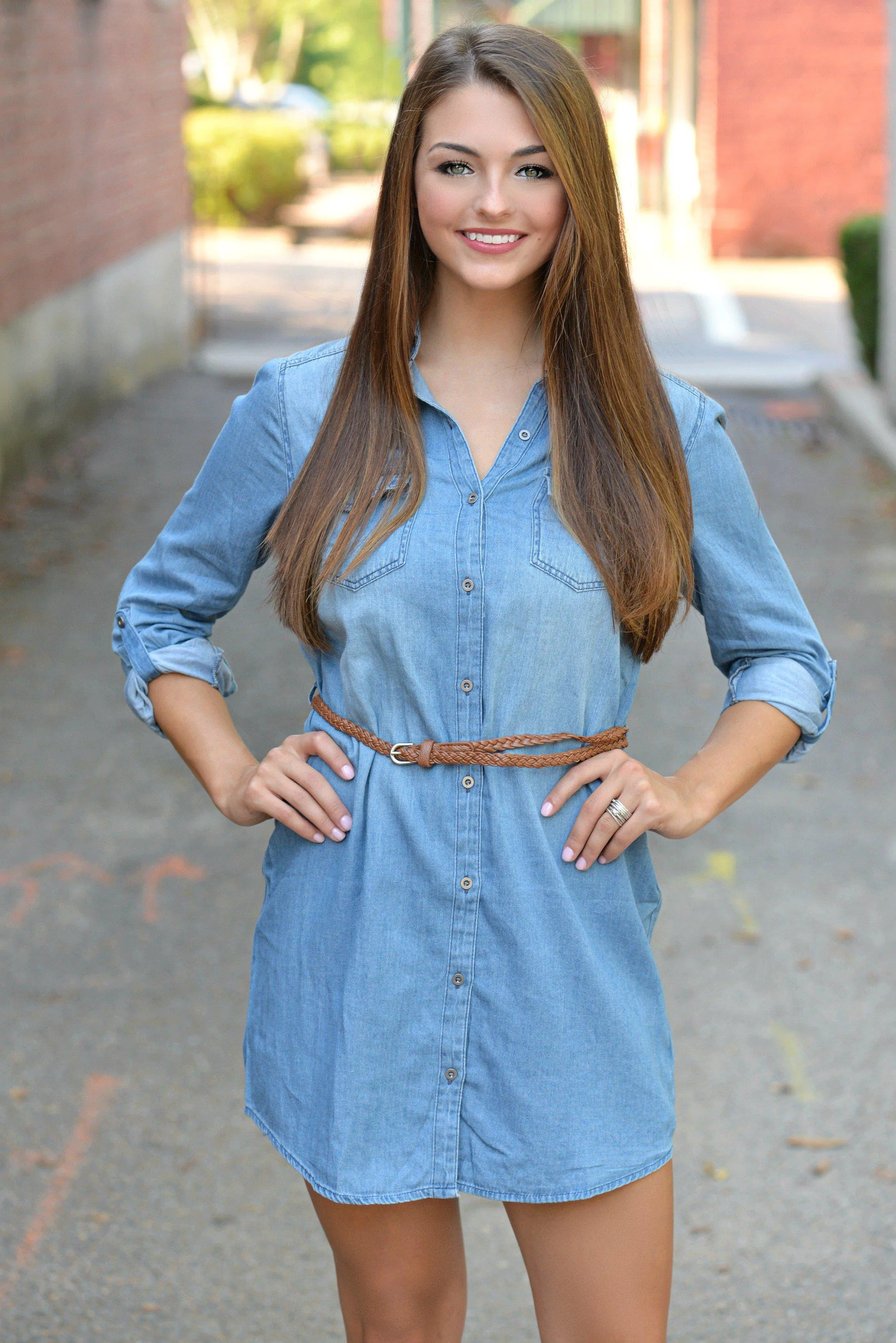 Stress Less Denim Tunic Dress