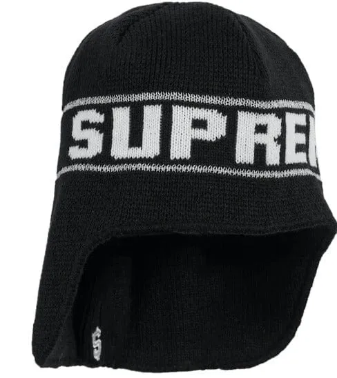 Supreme Earflap Beanie - Black