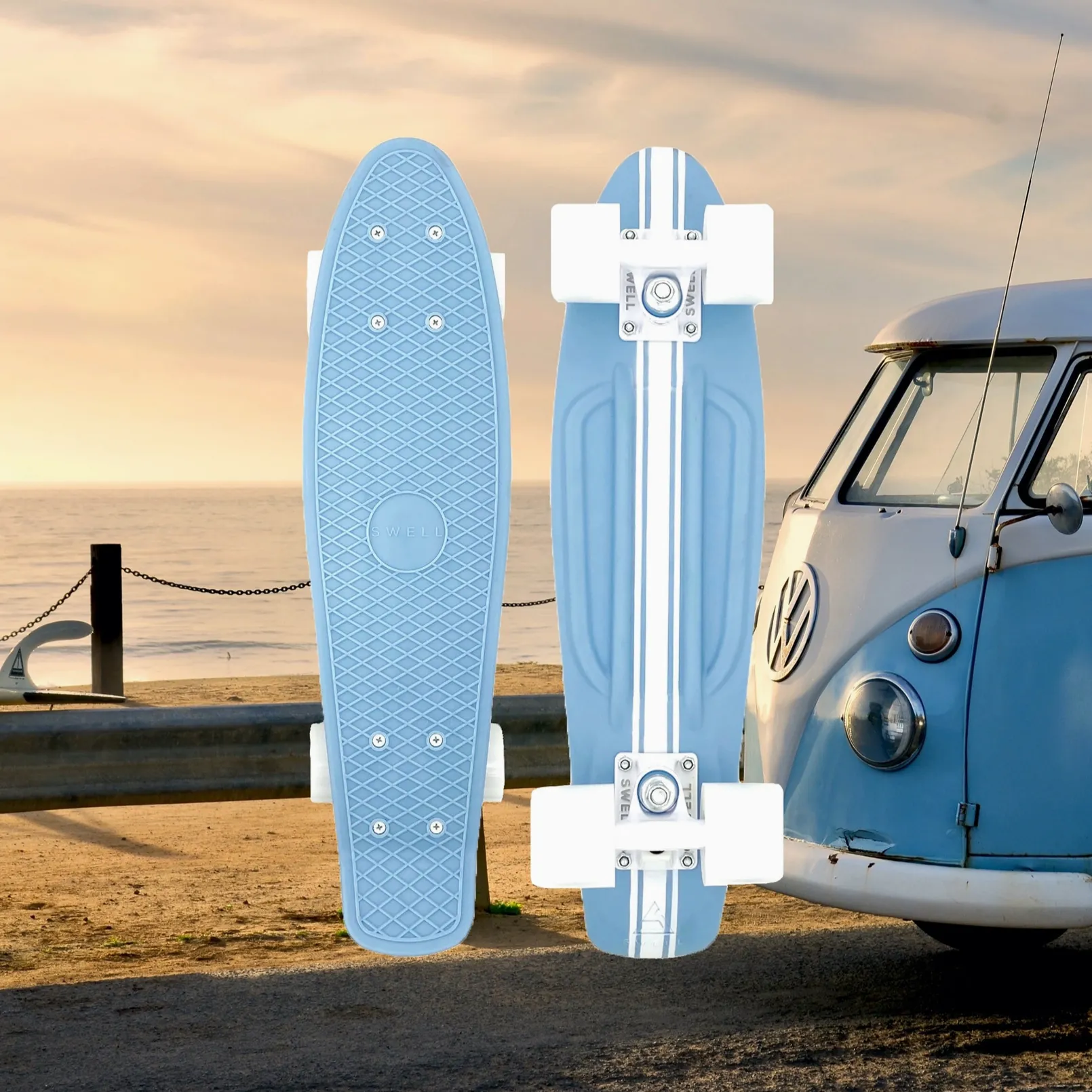 SWELL CRUISER SKATEBOARD 22 - LIGHT BLUE STRINGERS