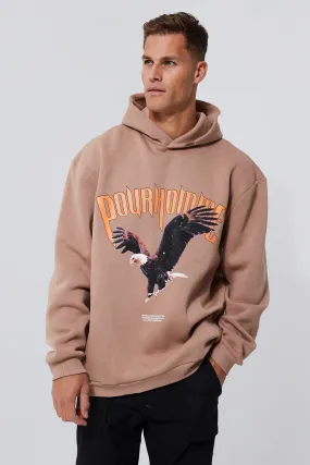 Tall Oversized Homme Eagle Graphic Hoodie | boohooMAN UK