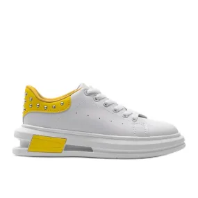 Taranto women's white and yellow sneakers