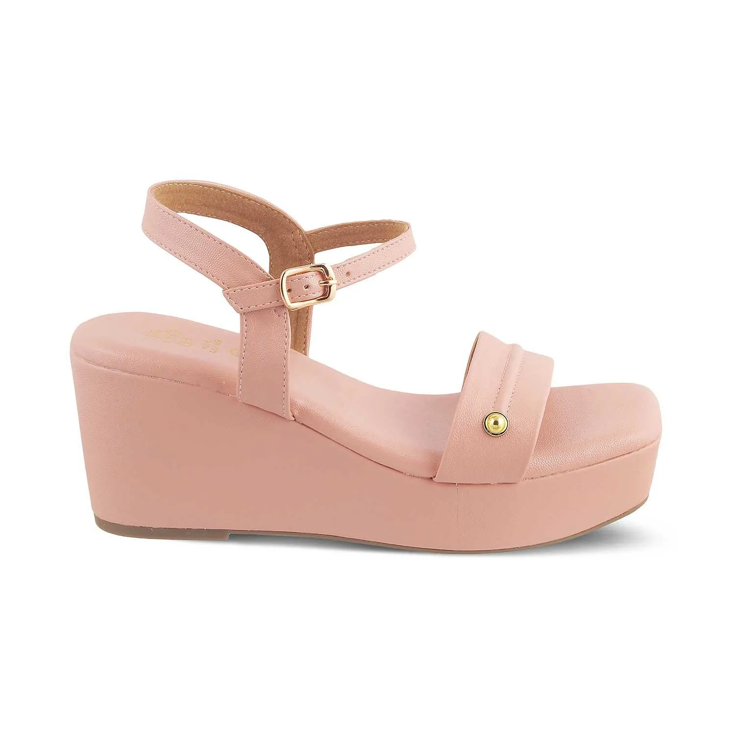 The Amsterdam Pink Women's Dress Wedge Sandals Tresmode