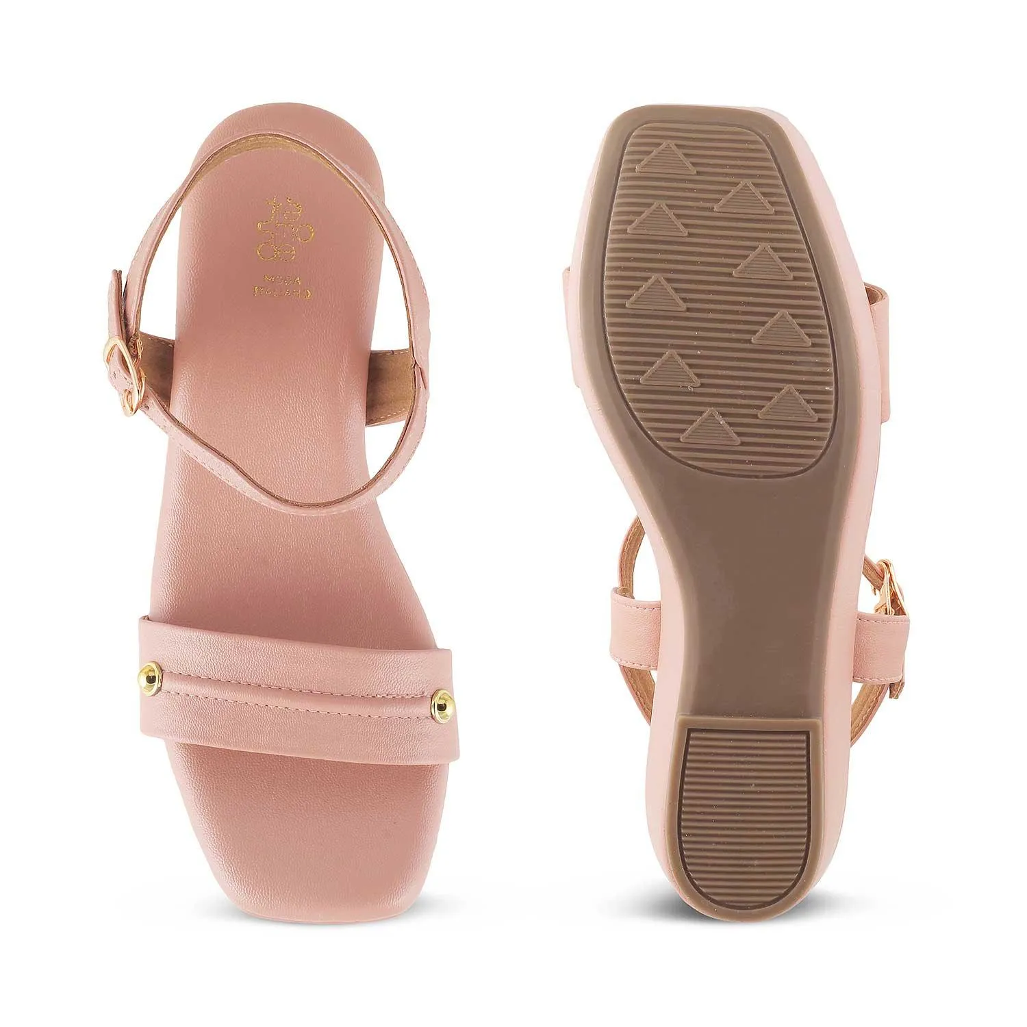 The Amsterdam Pink Women's Dress Wedge Sandals Tresmode