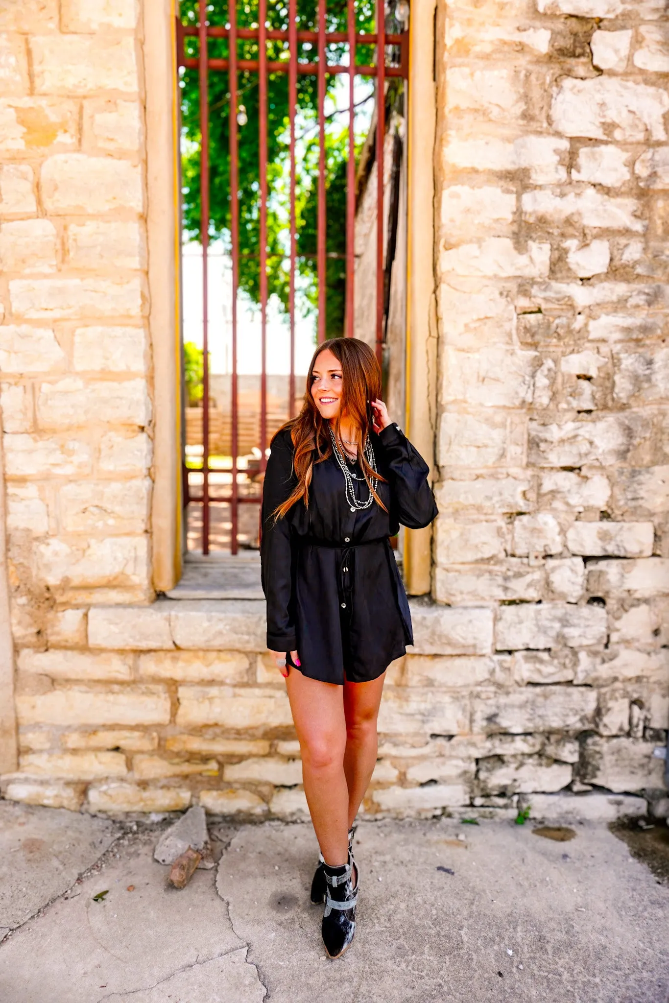 The Matthew Romper in Black