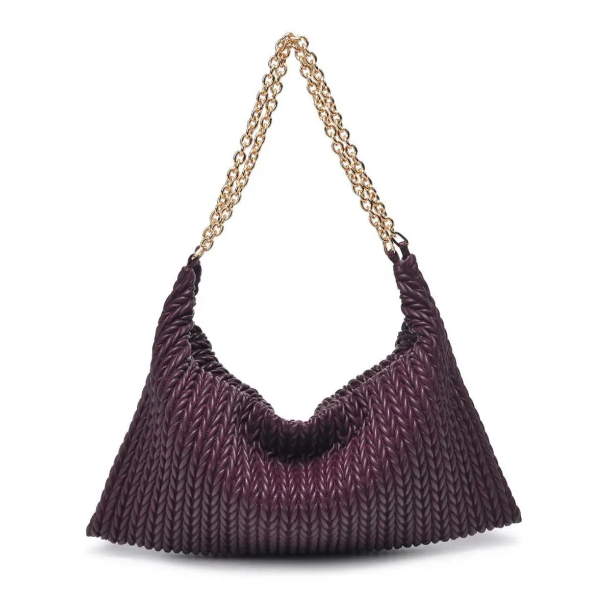 The Shelby Shoulder Bag - Chocolate/Forest/Wine