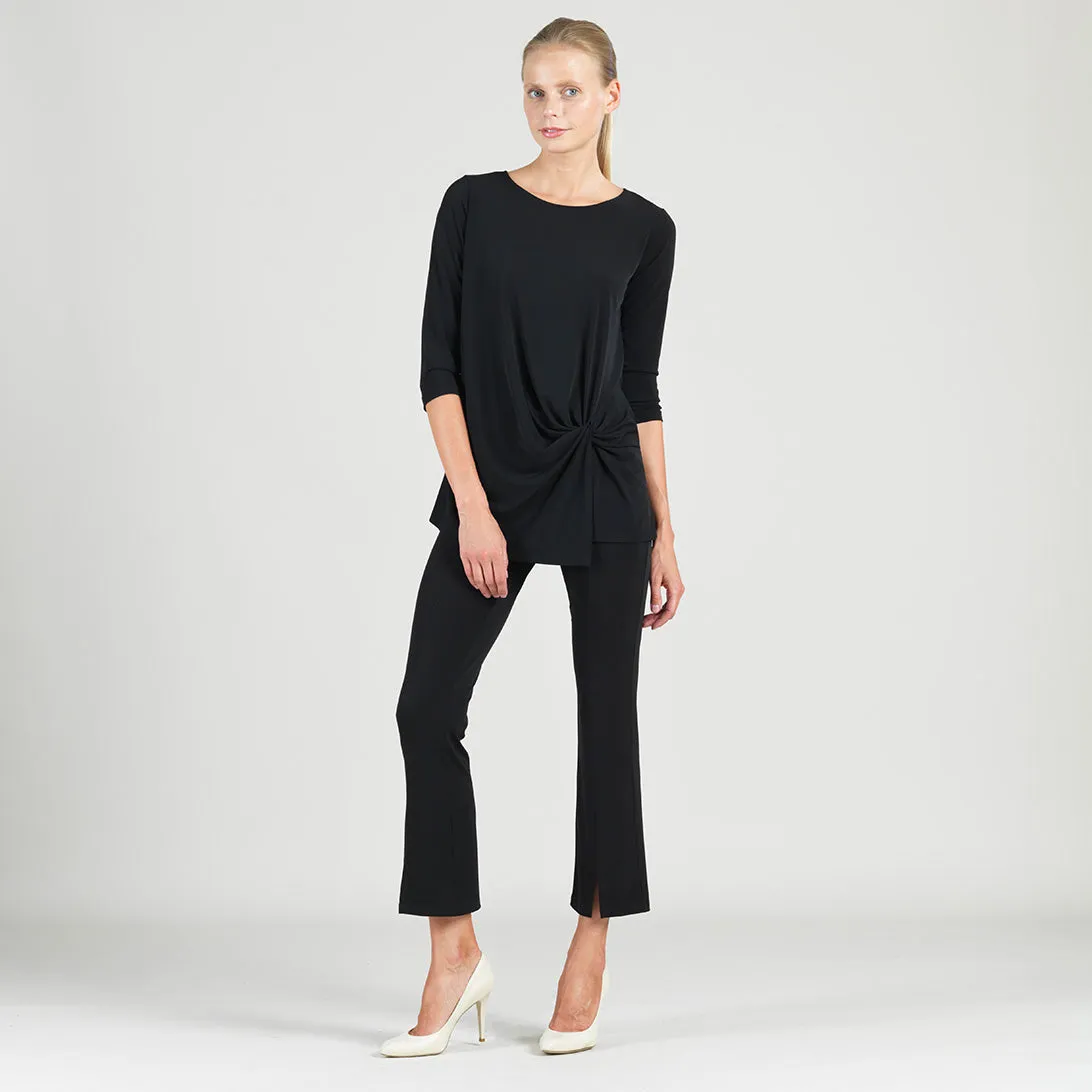 Twist Front Hem Tunic - Black - Final Sale!